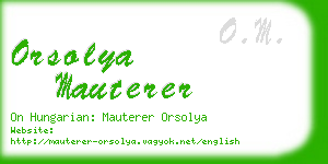 orsolya mauterer business card